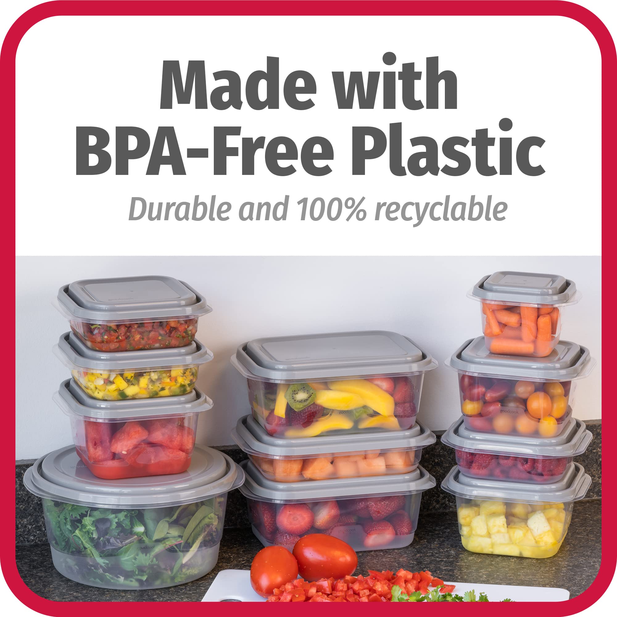 Foto 6 | Juego De Recipientes Para Alimentos Goodcook Everyware, 60 Unidades, Sin Bpa - Venta Internacional.