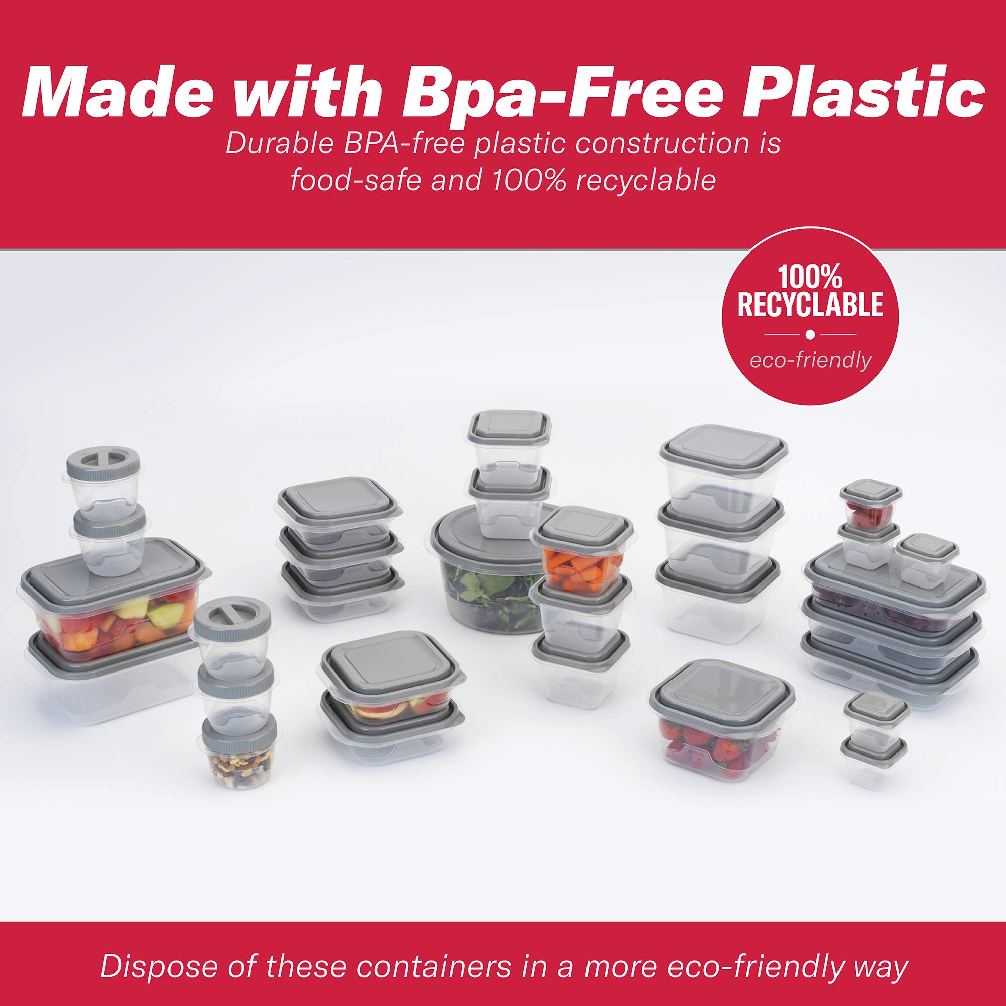 Foto 7 | Juego De Recipientes Para Alimentos Goodcook Everyware, 60 Unidades, Sin Bpa - Venta Internacional.