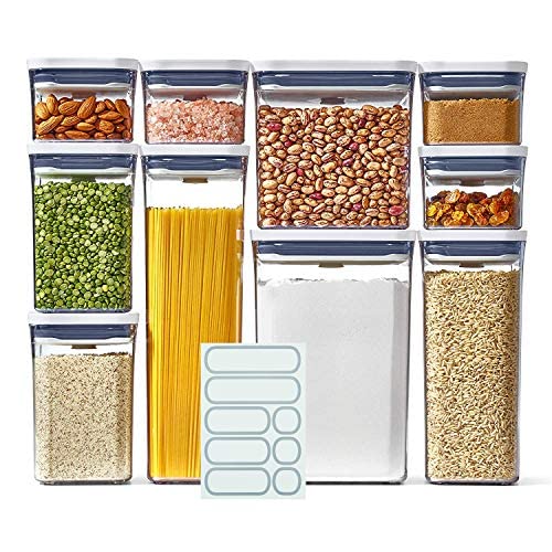 Foto 1 | Juego De Contenedores Oxo Good Grip Pop De 10 Piezas Con 10 Etiquetas - Venta Internacional.