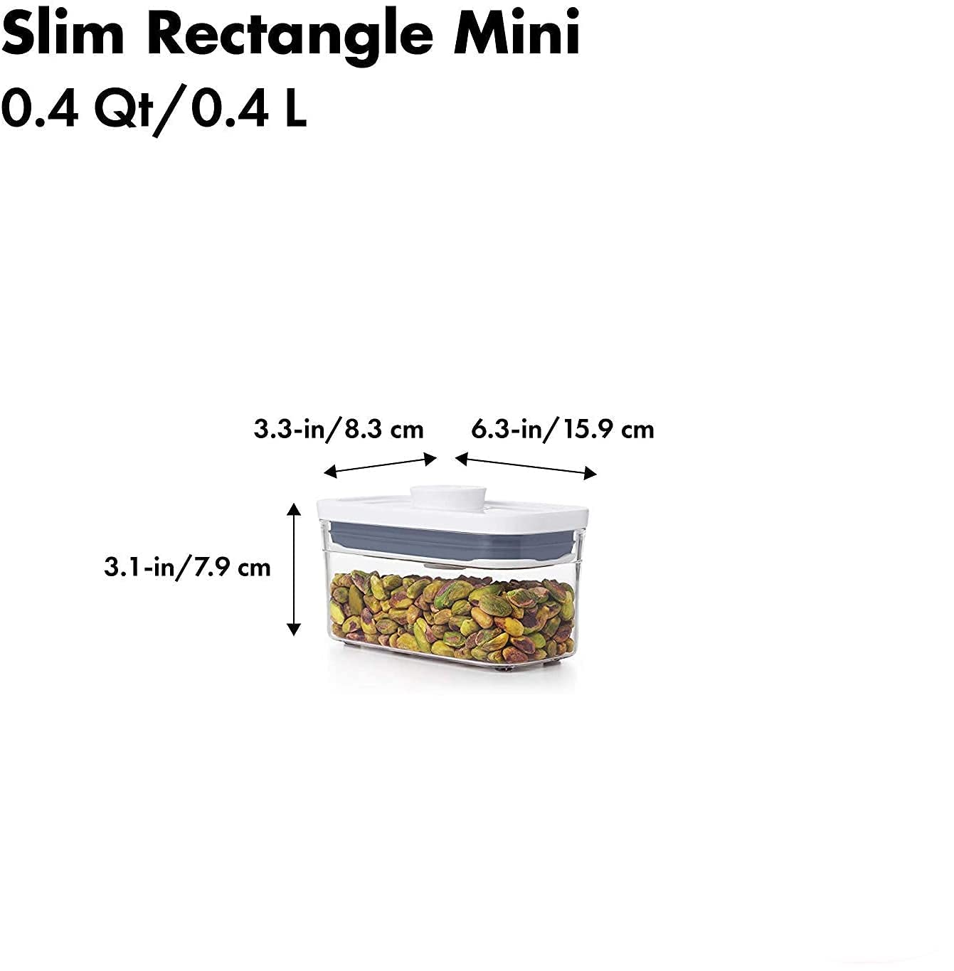 Foto 2 | Recipiente De Almacenamiento De Alimentos Oxo Good Grips Pop, 0,4 L (juego De 4) - Venta Internacional.