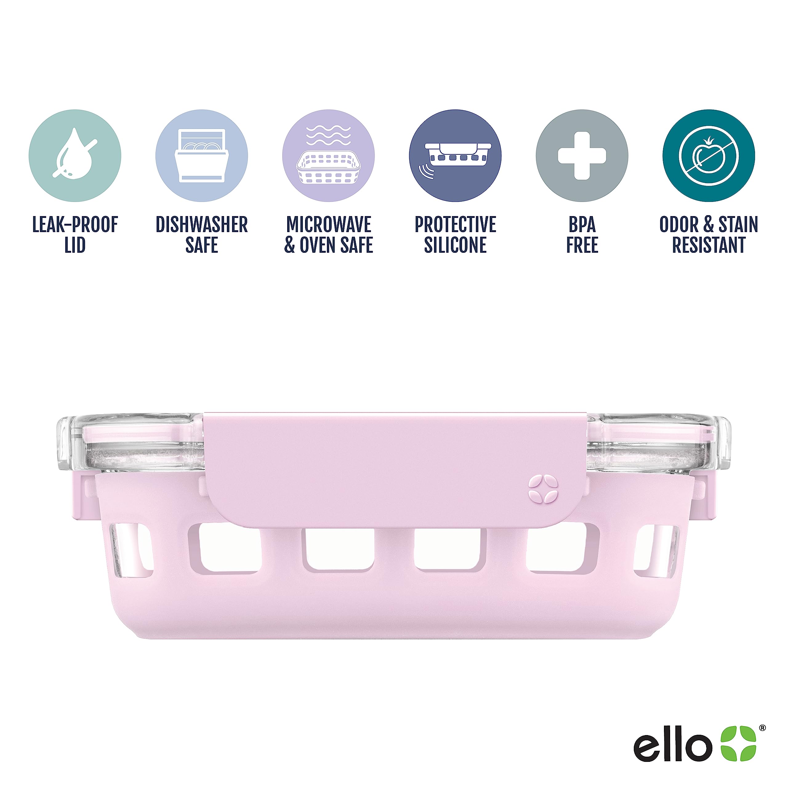 Foto 3 pulgar | Recipiente De Almacenamiento De Alimentos Ello Duraglass 410 Ml Con Funda De Silicona - Venta Internacional.