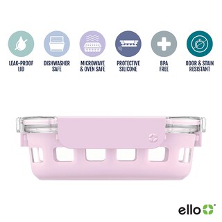 Foto 2 | Recipiente De Almacenamiento De Alimentos Ello Duraglass 410 Ml Con Funda De Silicona - Venta Internacional.