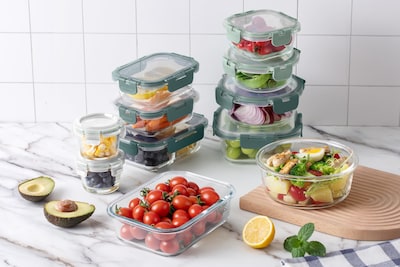 Foto 2 | Set De Recipientes Para Comida Cook With Color Premium, 32 Unidades Vidrio Borosilicato - Venta Internacional.