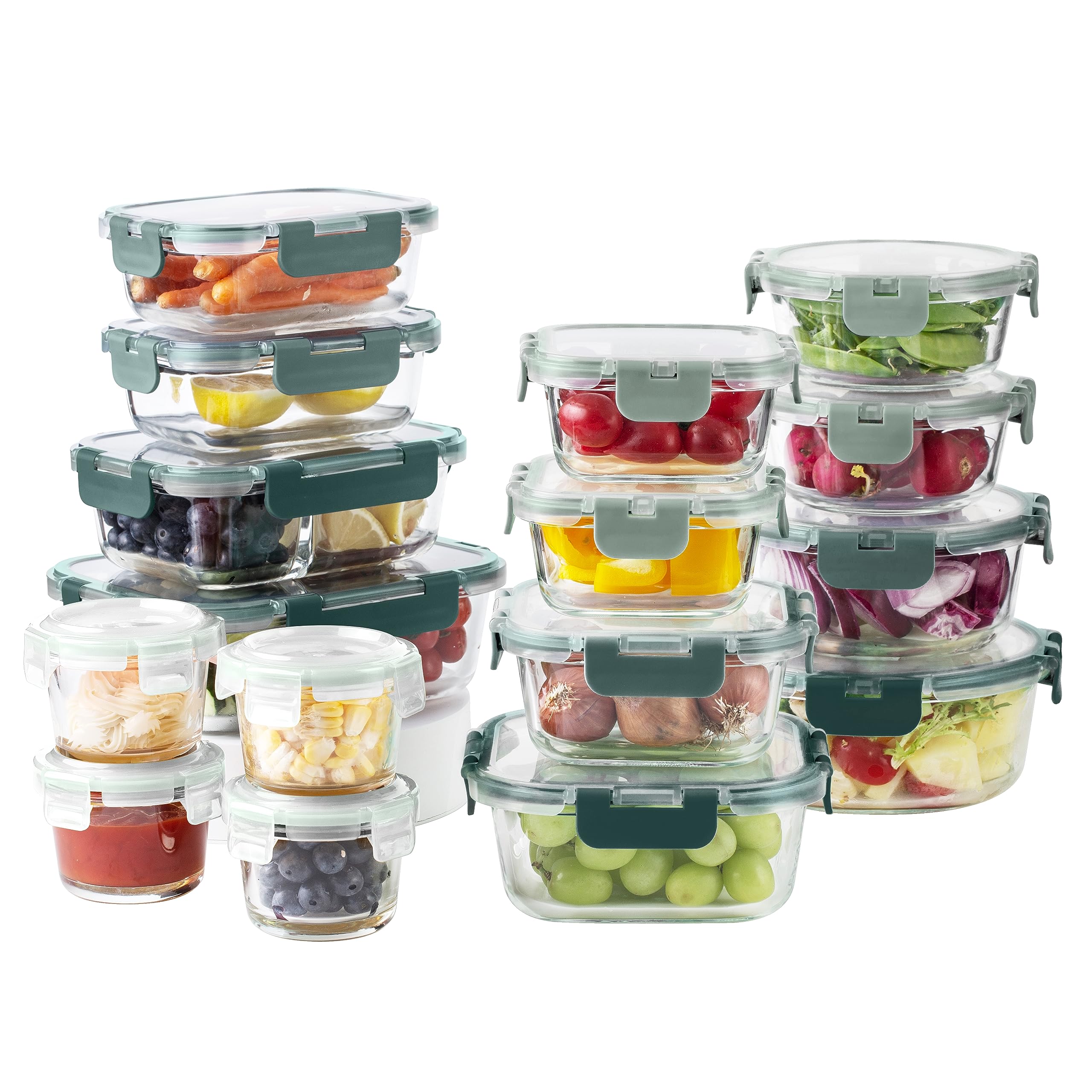Foto 6 | Set De Recipientes Para Comida Cook With Color Premium, 32 Unidades Vidrio Borosilicato - Venta Internacional.