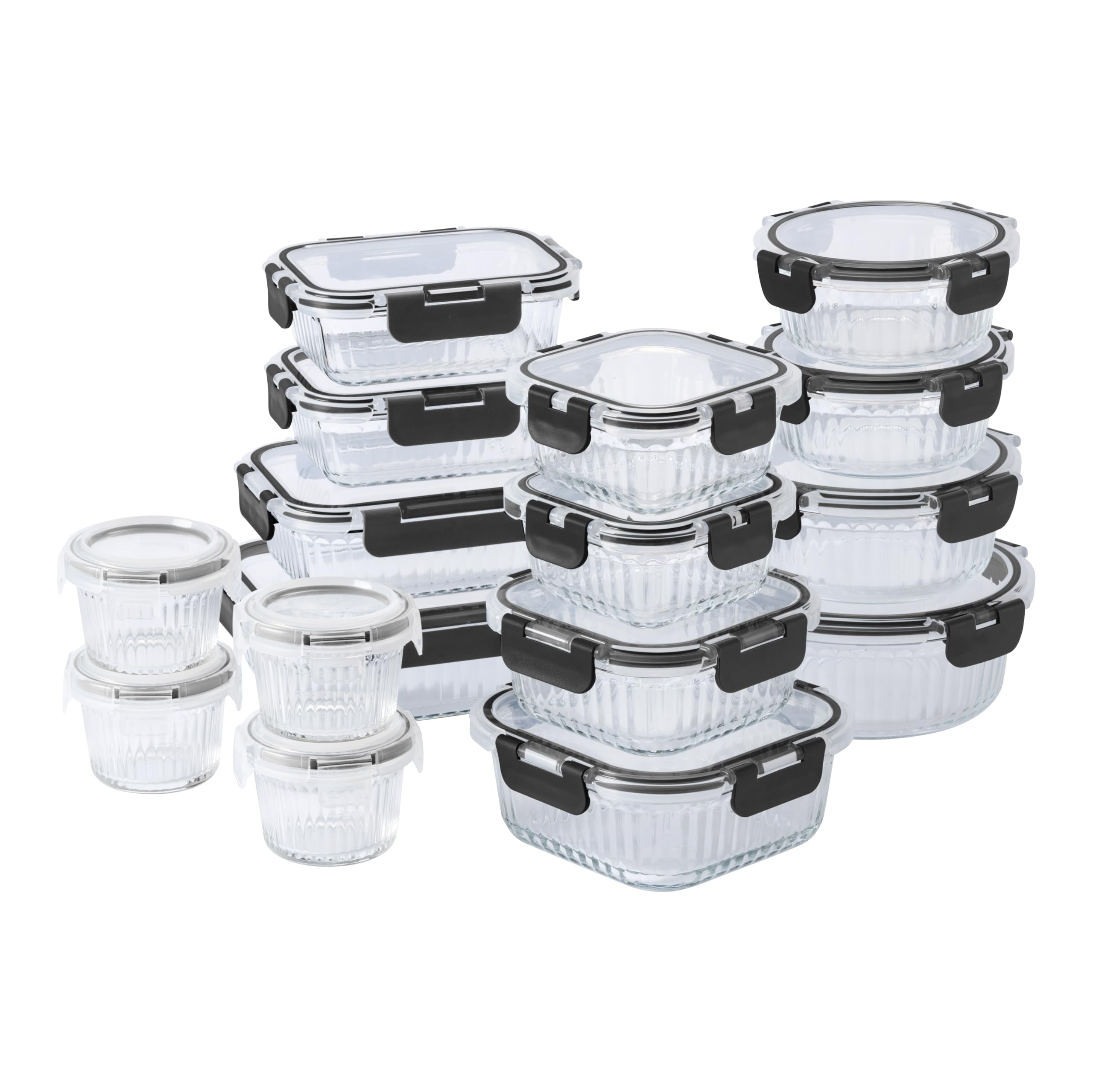 Set De Recipientes Para Comida Cook With Color Premium, 32 Unidades Vidrio Borosilicato - Venta Internacional.