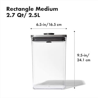 Foto 2 | Recipiente Oxo Steel Pop, Rectangular Mediano, 2,5 L, Para Arroz Y Pasta - Venta Internacional.