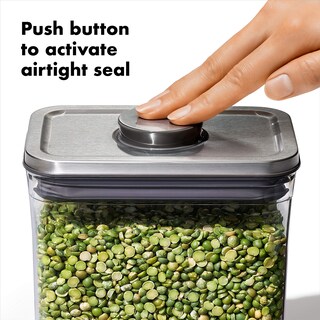 Foto 3 | Recipiente Oxo Steel Pop, Rectangular Mediano, 2,5 L, Para Arroz Y Pasta - Venta Internacional.