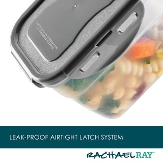 Foto 5 | Juego De Recipientes De Almacenamiento De Alimentos Rachael Ray, 30 Piezas, Transparente/gris - Venta Internacional.
