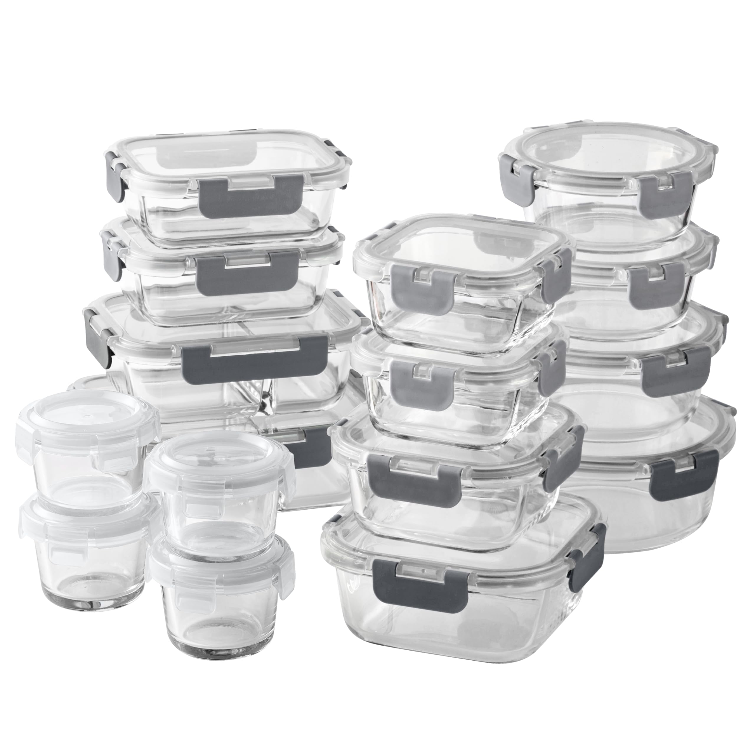 Set De Recipientes Para Comida Cook With Color Premium, 32 Unidades Vidrio Borosilicato - Venta Internacional.
