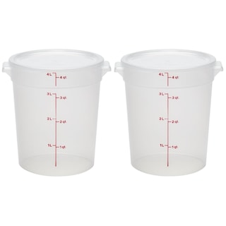 Foto 1 | Recipiente De Almacenamiento De Alimentos Cambro De 4 Litros (paquete De 2) Sin Bpa Con Tapas - Venta Internacional.