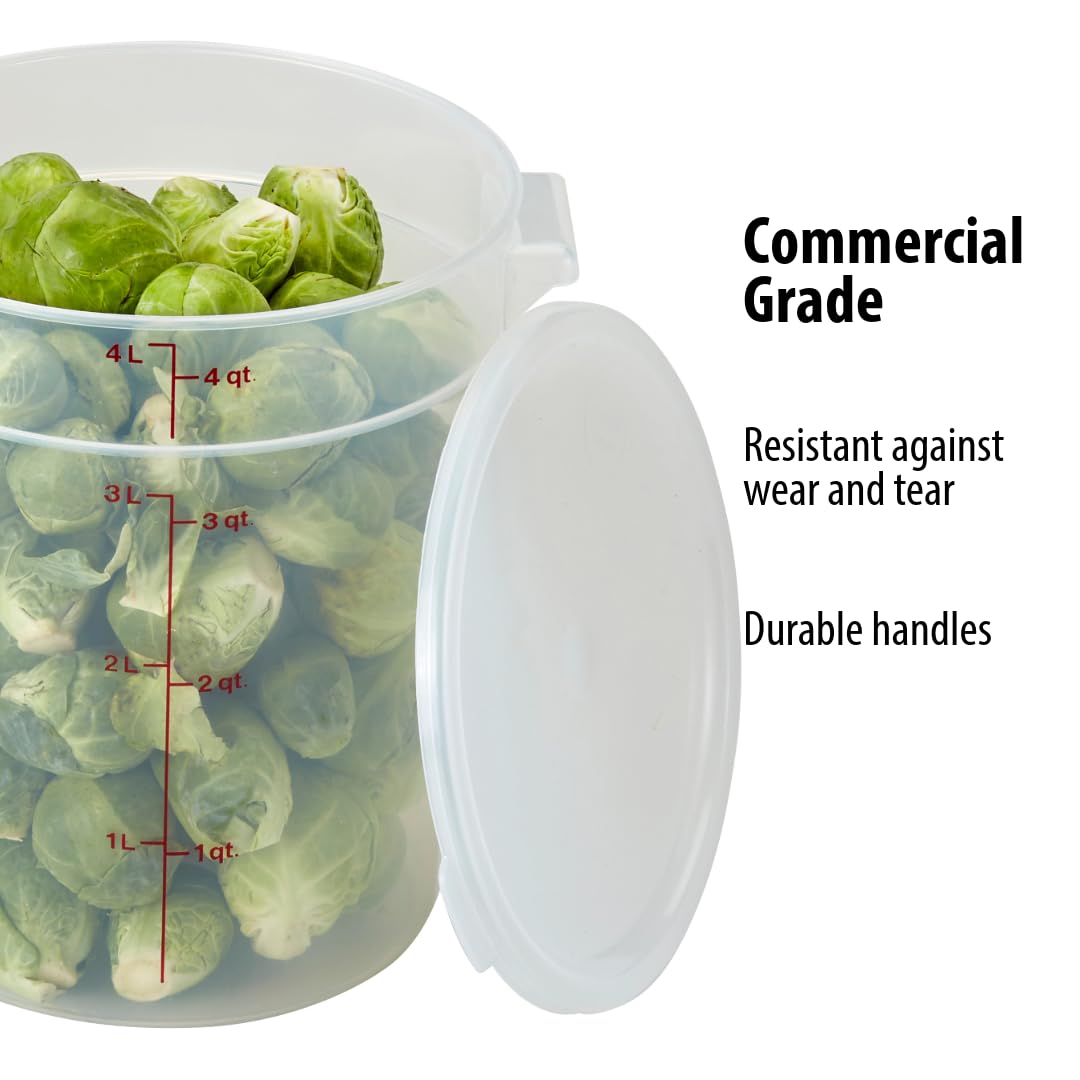 Foto 3 pulgar | Recipiente De Almacenamiento De Alimentos Cambro De 4 Litros (paquete De 2) Sin Bpa Con Tapas - Venta Internacional.