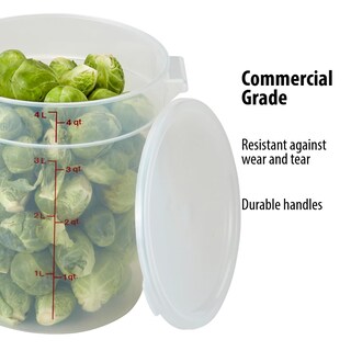 Foto 2 | Recipiente De Almacenamiento De Alimentos Cambro De 4 Litros (paquete De 2) Sin Bpa Con Tapas - Venta Internacional.