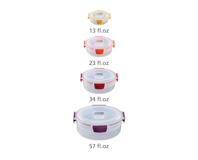 Foto 3 | Juego De Recipientes Para Almacenamiento De Alimentos Joseph Joseph Nest Lock De 8 Piezas - Venta Internacional.