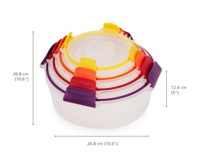 Foto 5 | Juego De Recipientes Para Almacenamiento De Alimentos Joseph Joseph Nest Lock De 8 Piezas - Venta Internacional.