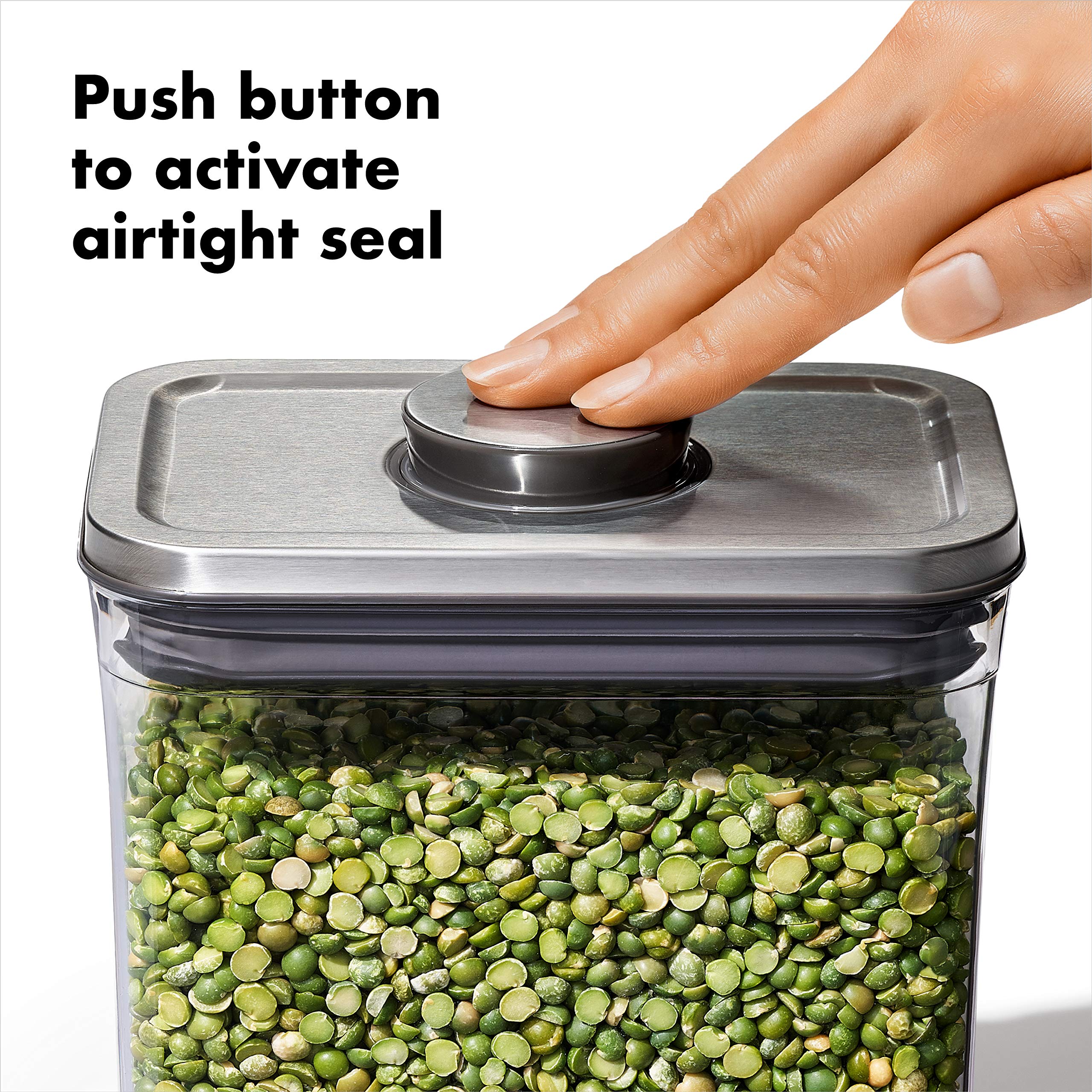 Foto 3 pulgar | Contenedor De Almacenamiento De Alimentos Oxo Steel Pop Small Square 1.1l - Venta Internacional.