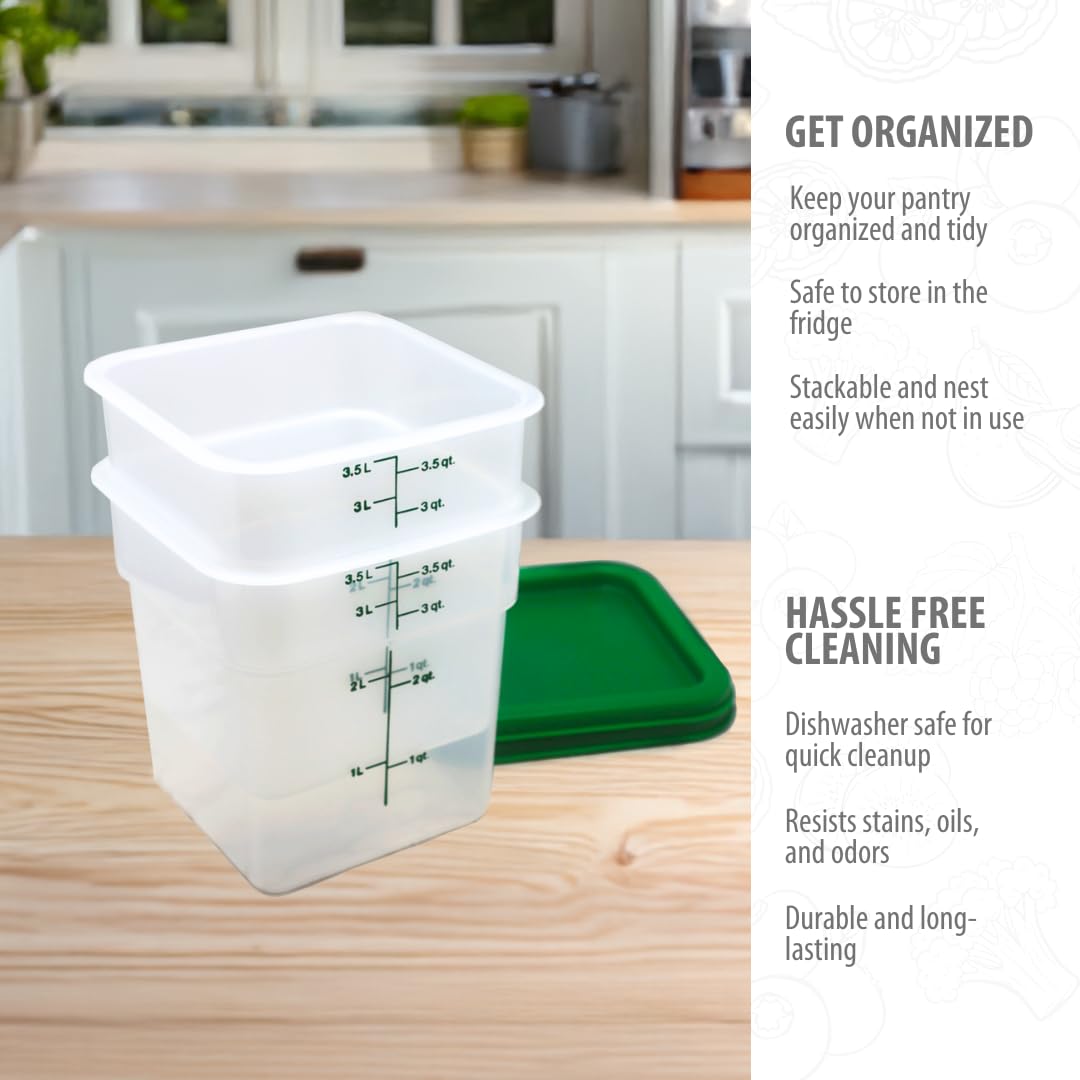 Foto 2 | Recipiente De Almacenamiento De Alimentos Cambro Classic Series 4l, Paquete De 2 - Venta Internacional.