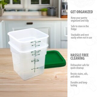 Foto 2 | Recipiente De Almacenamiento De Alimentos Cambro Classic Series 4l, Paquete De 2 - Venta Internacional.