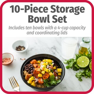 Foto 2 | Recipiente De Almacenamiento De Alimentos Goodcook Meal Prep, Juego De 10 Unidades, Sin Bpa - Venta Internacional.