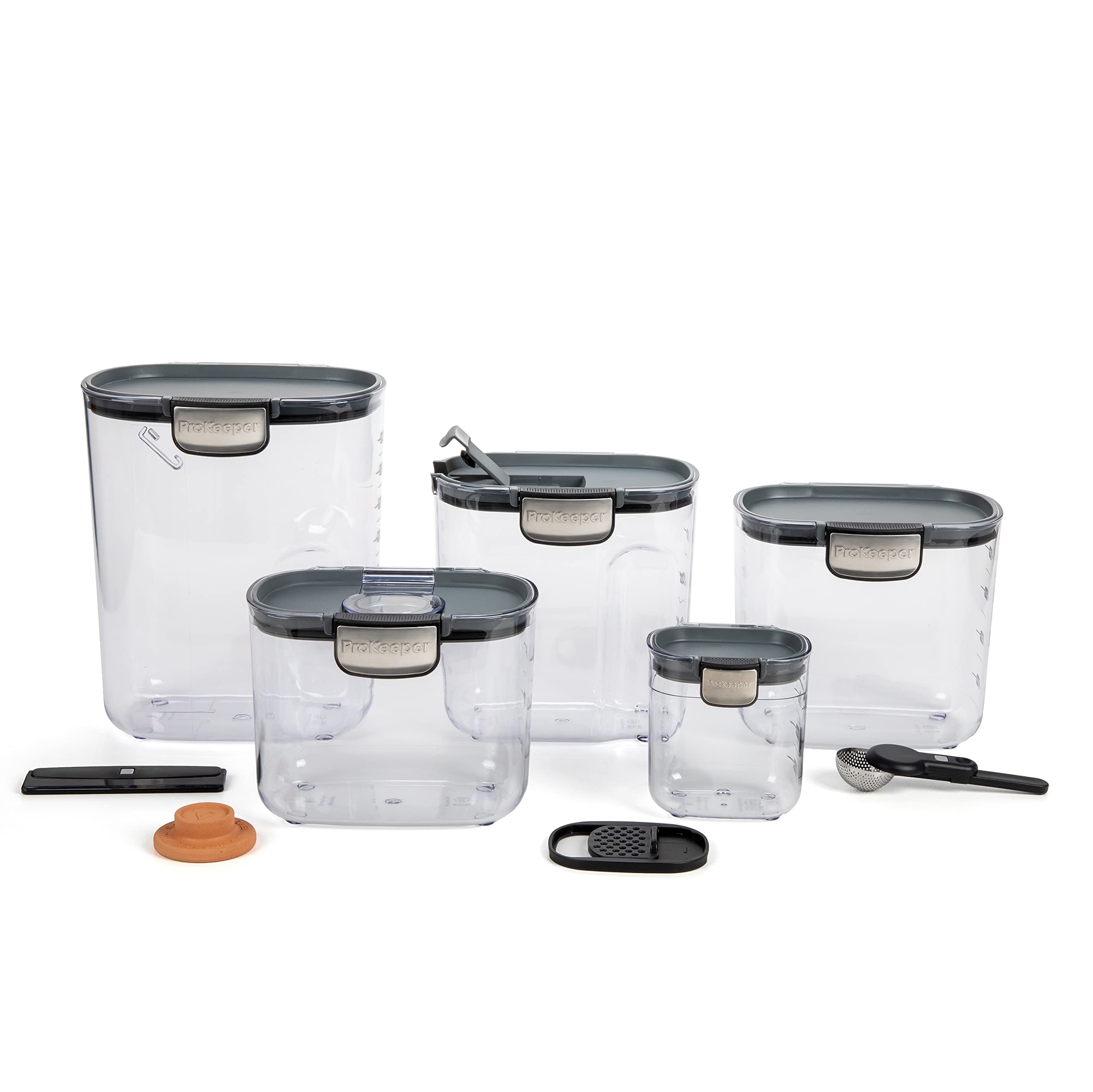 Foto 1 | Juego De Recipientes De Almacenamiento De Alimentos Prokeeper+ De 9 Piezas De Plástico Transparente - Venta Internaci