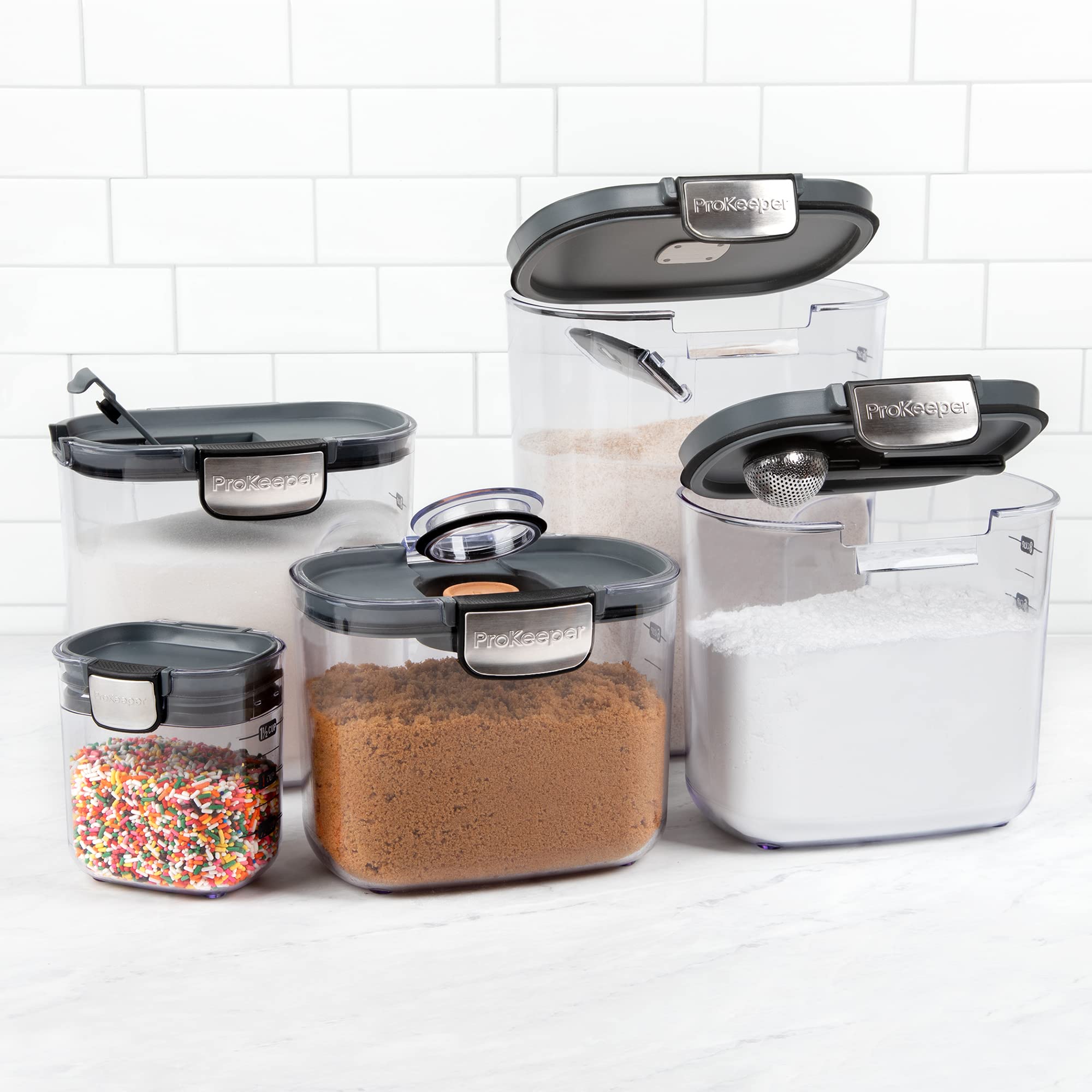 Foto 2 | Juego De Recipientes De Almacenamiento De Alimentos Prokeeper+ De 9 Piezas De Plástico Transparente - Venta Internaci