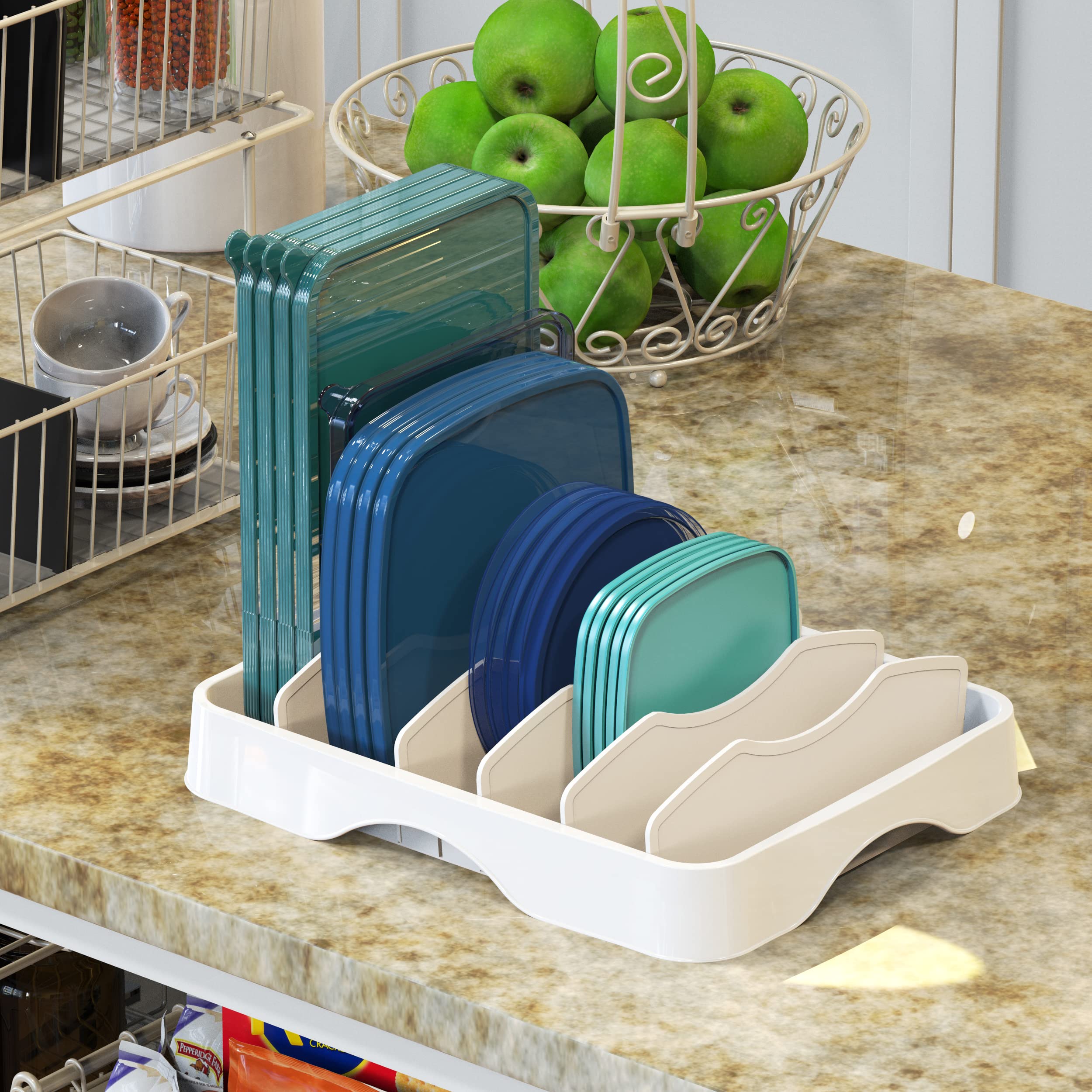 Foto 4 | Organizador De Almacenamiento Con Tapa Para Contenedores De Comida, Artículos Sencillos Para El Hogar - Venta Inter