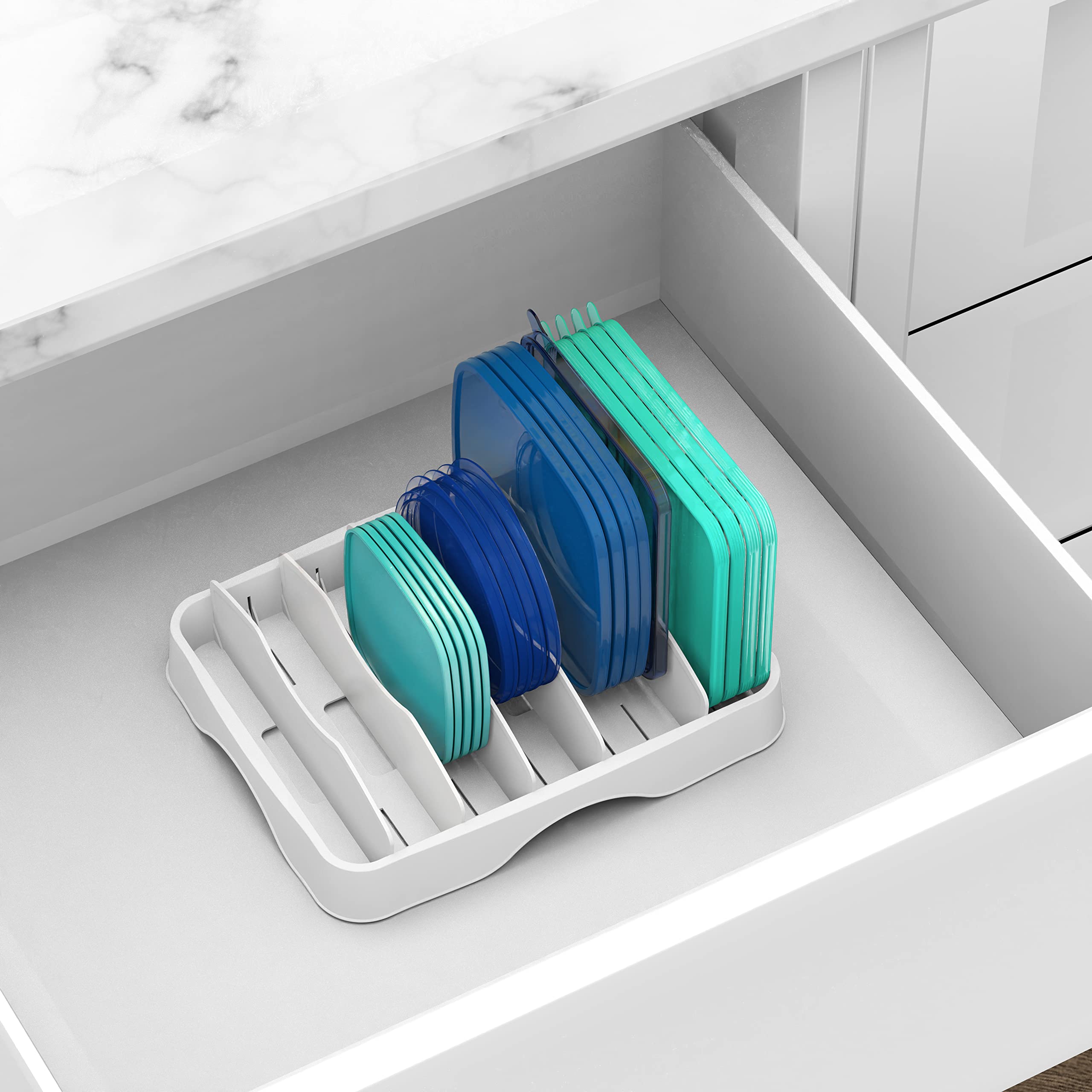 Foto 6 pulgar | Organizador De Almacenamiento Con Tapa Para Contenedores De Comida, Artículos Sencillos Para El Hogar - Venta Inter