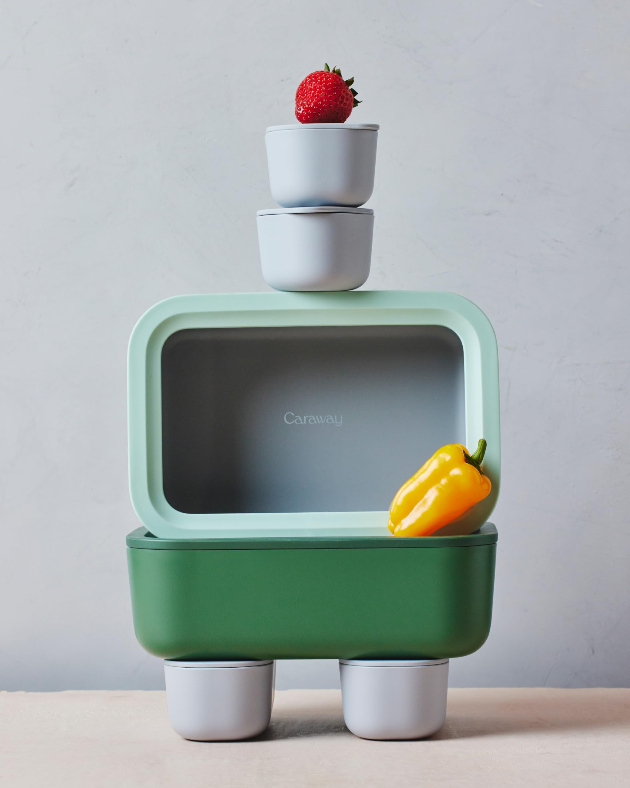 Foto 7 | Recipiente De Vidrio De Alcaravea Para Almacenamiento De Alimentos, 1,6 L, Revestido De Cerámica, Gris - Venta Int