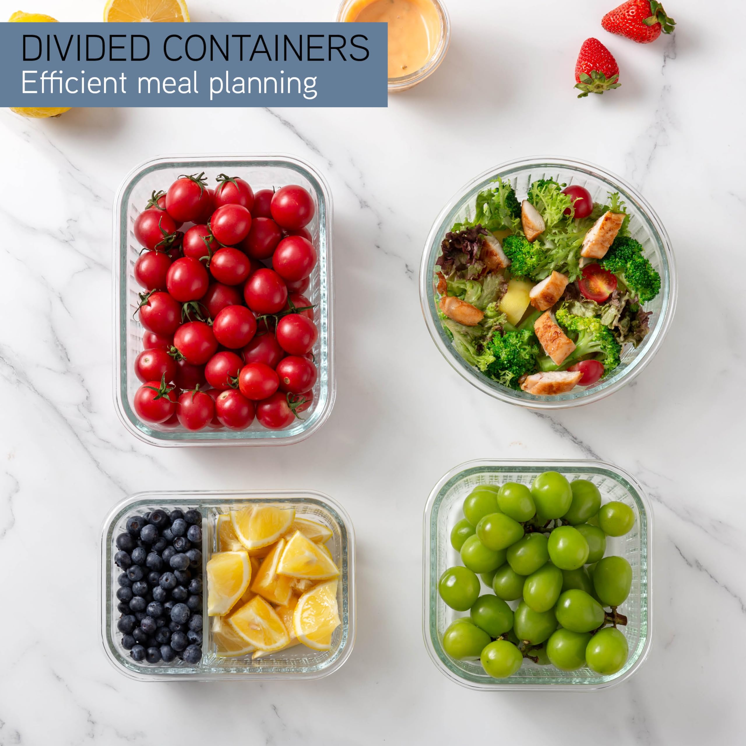 Foto 5 | Set De Recipientes Para Comida Cook With Color Premium, 32 Unidades Vidrio Borosilicato - Venta Internacional.