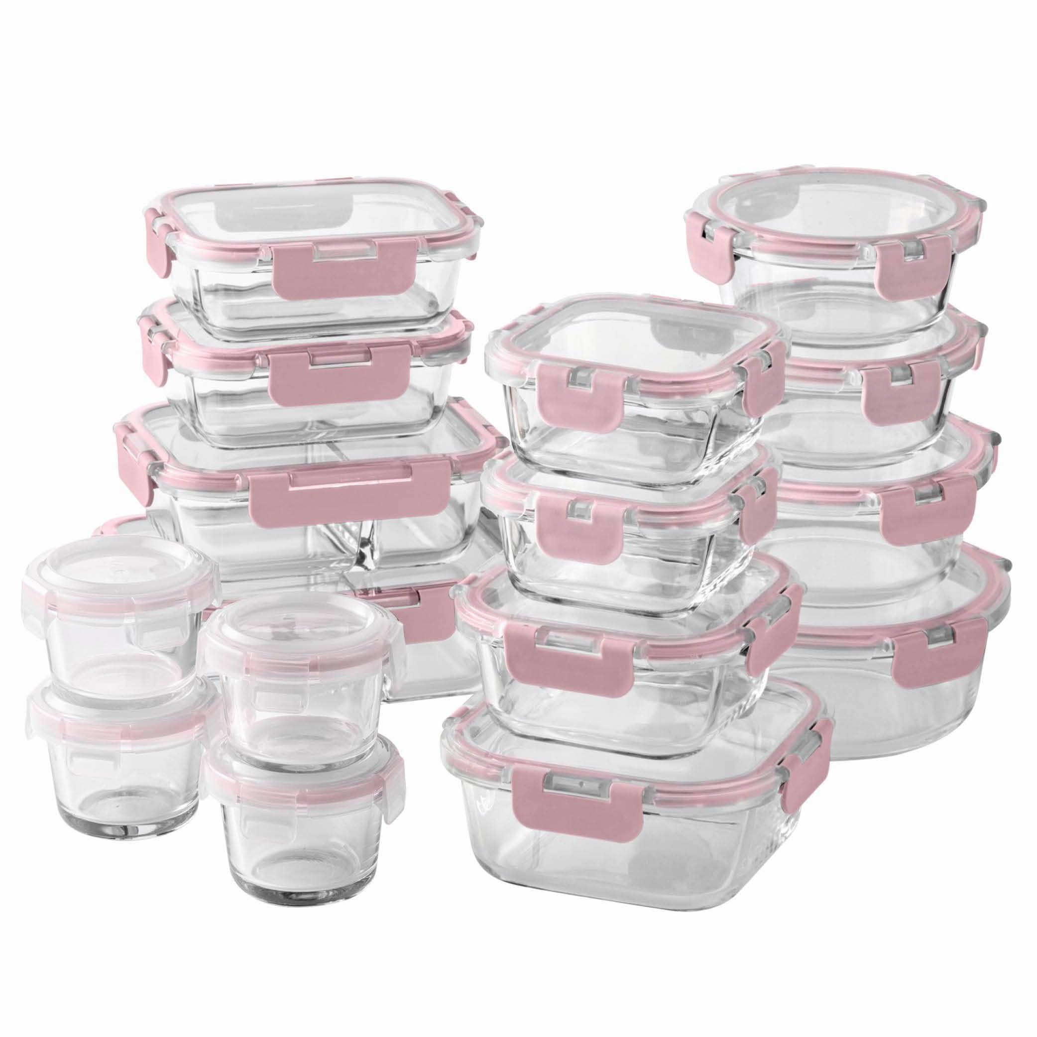 Set De Recipientes Para Comida Cook With Color Premium, 32 Unidades Vidrio Borosilicato - Venta Internacional.