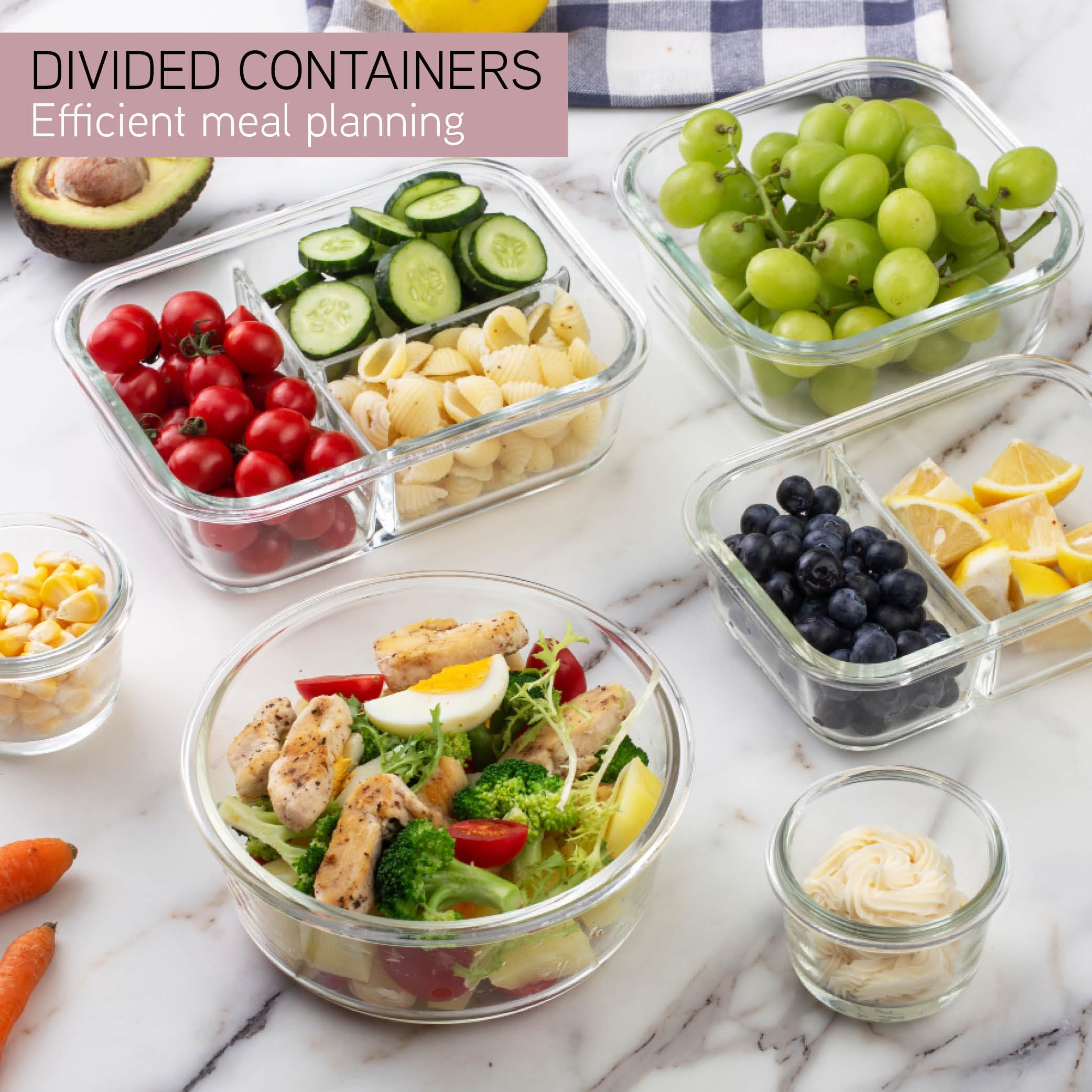 Foto 5 | Set De Recipientes Para Comida Cook With Color Premium, 32 Unidades Vidrio Borosilicato - Venta Internacional.