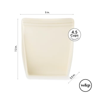 Foto 6 | Bolsa De Almacenamiento Reutilizable De Silicona W&p Porter Sandwich, 1 Litro, Color Pizarra - Venta Internacional.