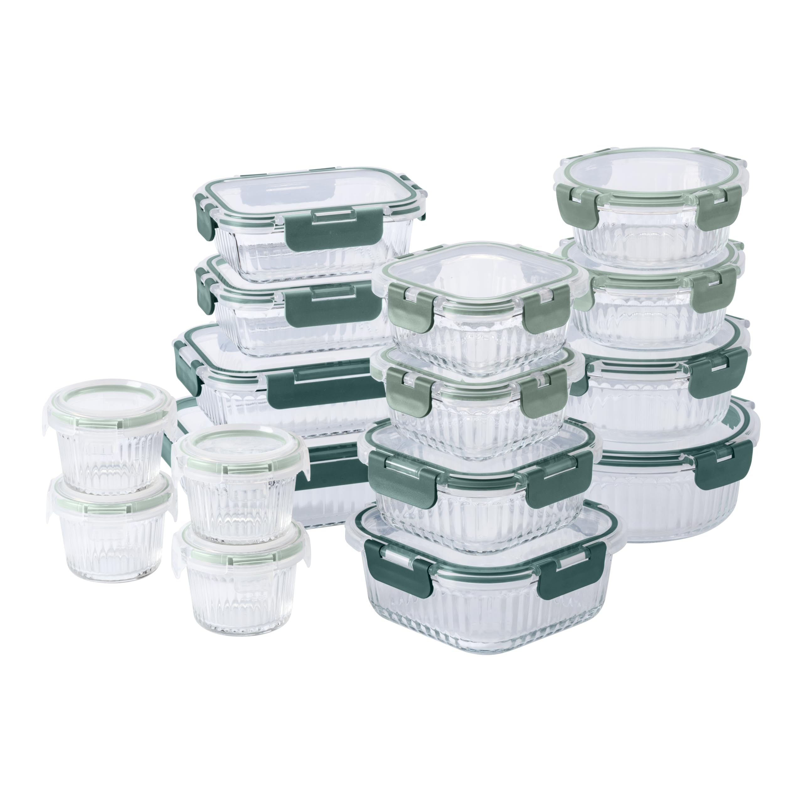 Foto 2 pulgar | Set De Recipientes Para Comida Cook With Color Premium, 32 Unidades Vidrio Borosilicato - Venta Internacional.