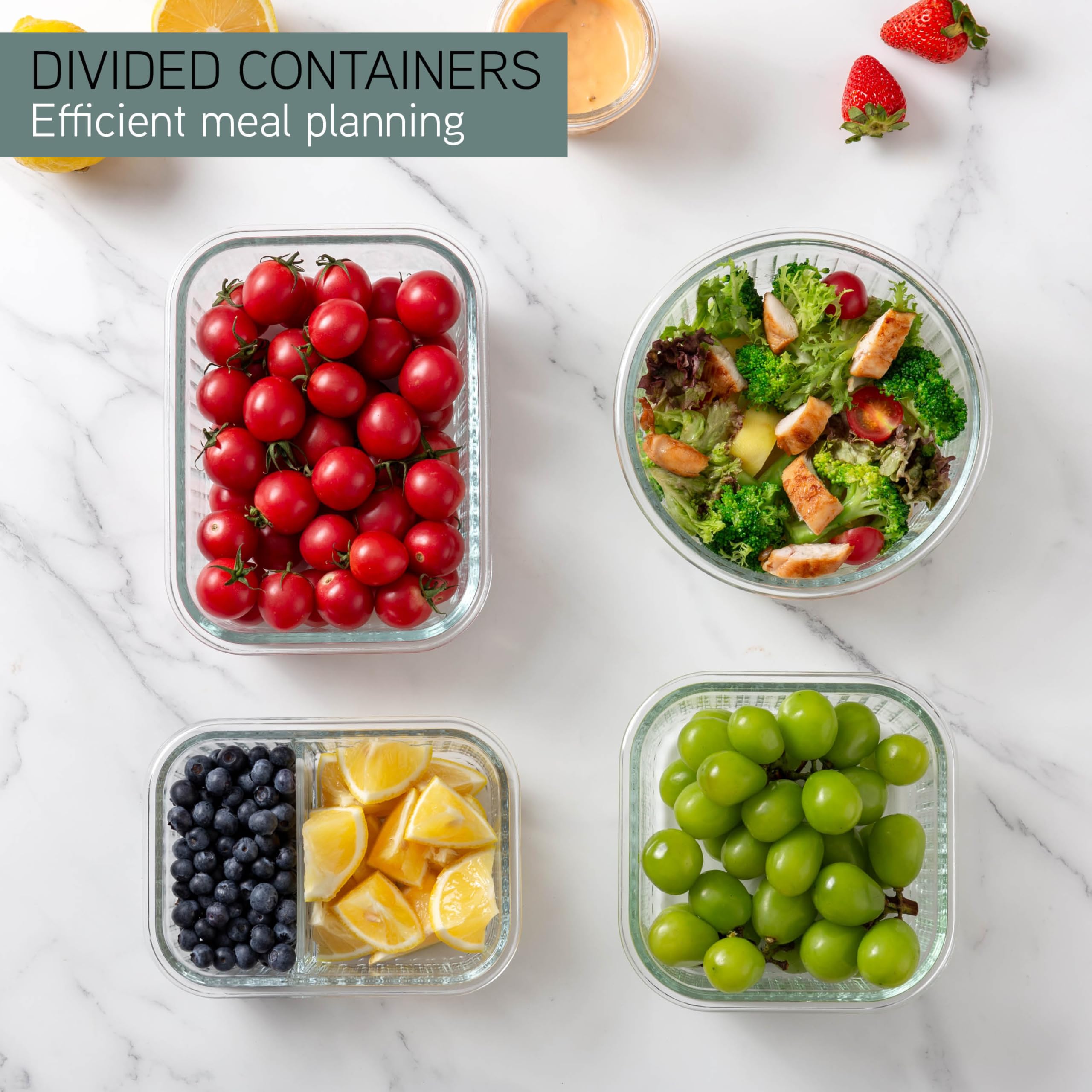 Foto 5 | Set De Recipientes Para Comida Cook With Color Premium, 32 Unidades Vidrio Borosilicato - Venta Internacional.