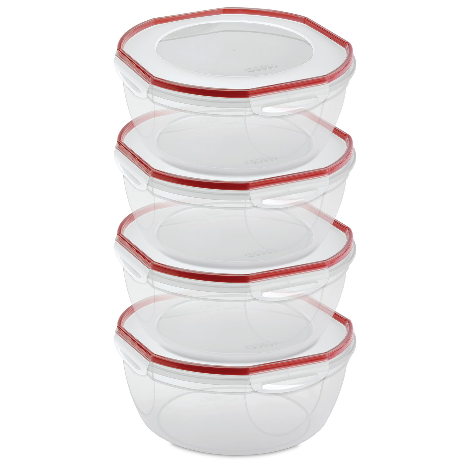 Recipiente De Almacenamiento De Alimentos Sterilite Ultra-seal, 8.1 L, Paquete De 4 - Venta Internacional.