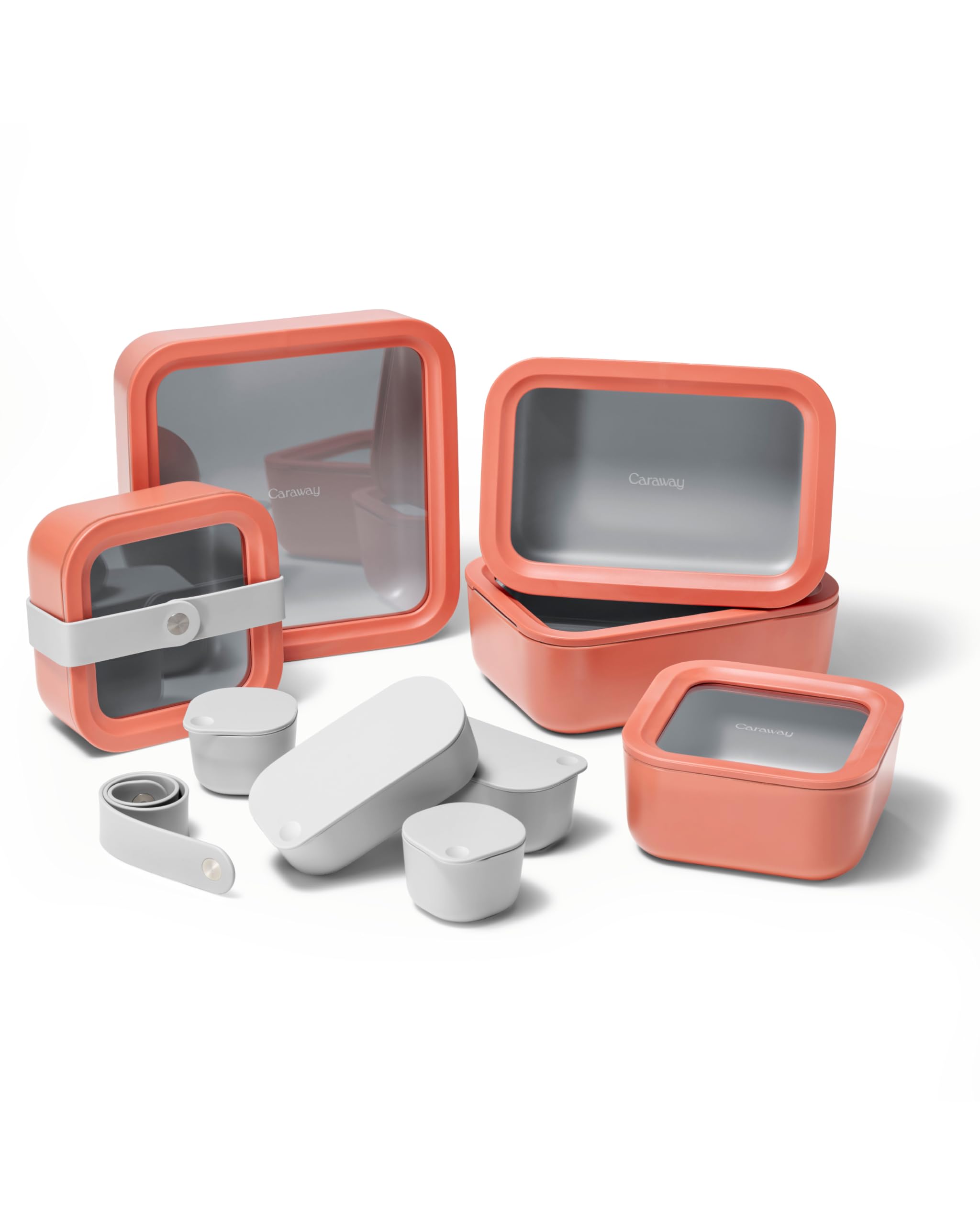Foto 2 pulgar | Juego De Recipientes De Almacenamiento De Alimentos Alcaravea, 14 Piezas De Vidrio Con Tapas - Venta Internacional.