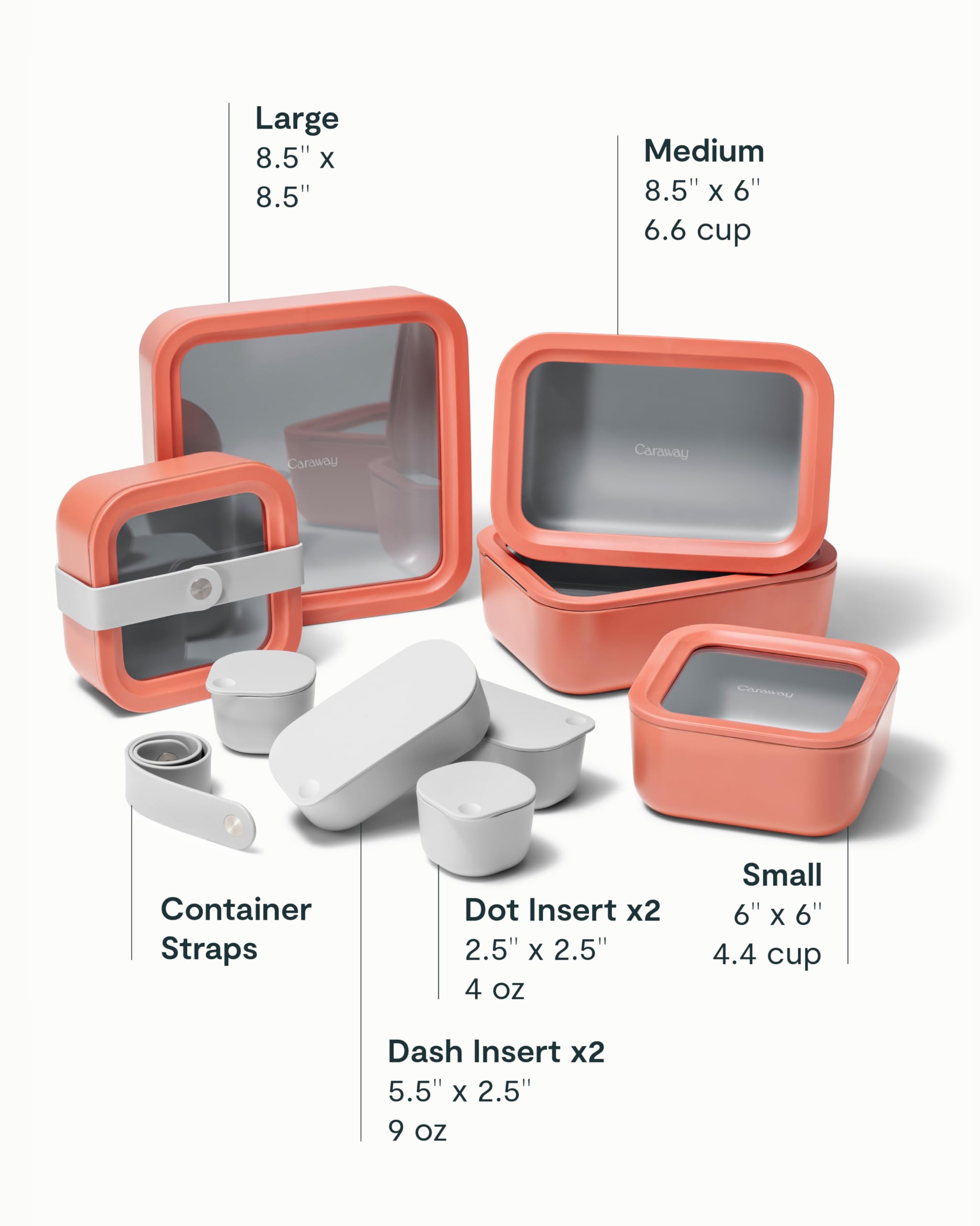 Foto 4 pulgar | Juego De Recipientes De Almacenamiento De Alimentos Alcaravea, 14 Piezas De Vidrio Con Tapas - Venta Internacional.