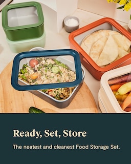 Foto 5 | Juego De Recipientes De Almacenamiento De Alimentos Alcaravea, 14 Piezas De Vidrio Con Tapas - Venta Internacional.