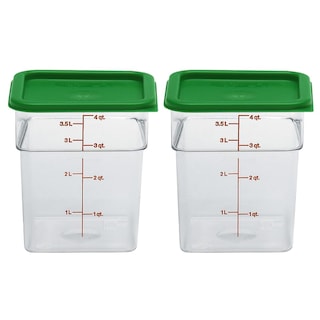 Foto 1 | Recipiente De Almacenamiento De Alimentos Cambro Classic De 4 Litros Con Tapa, Paquete De 2 - Venta Internacional.