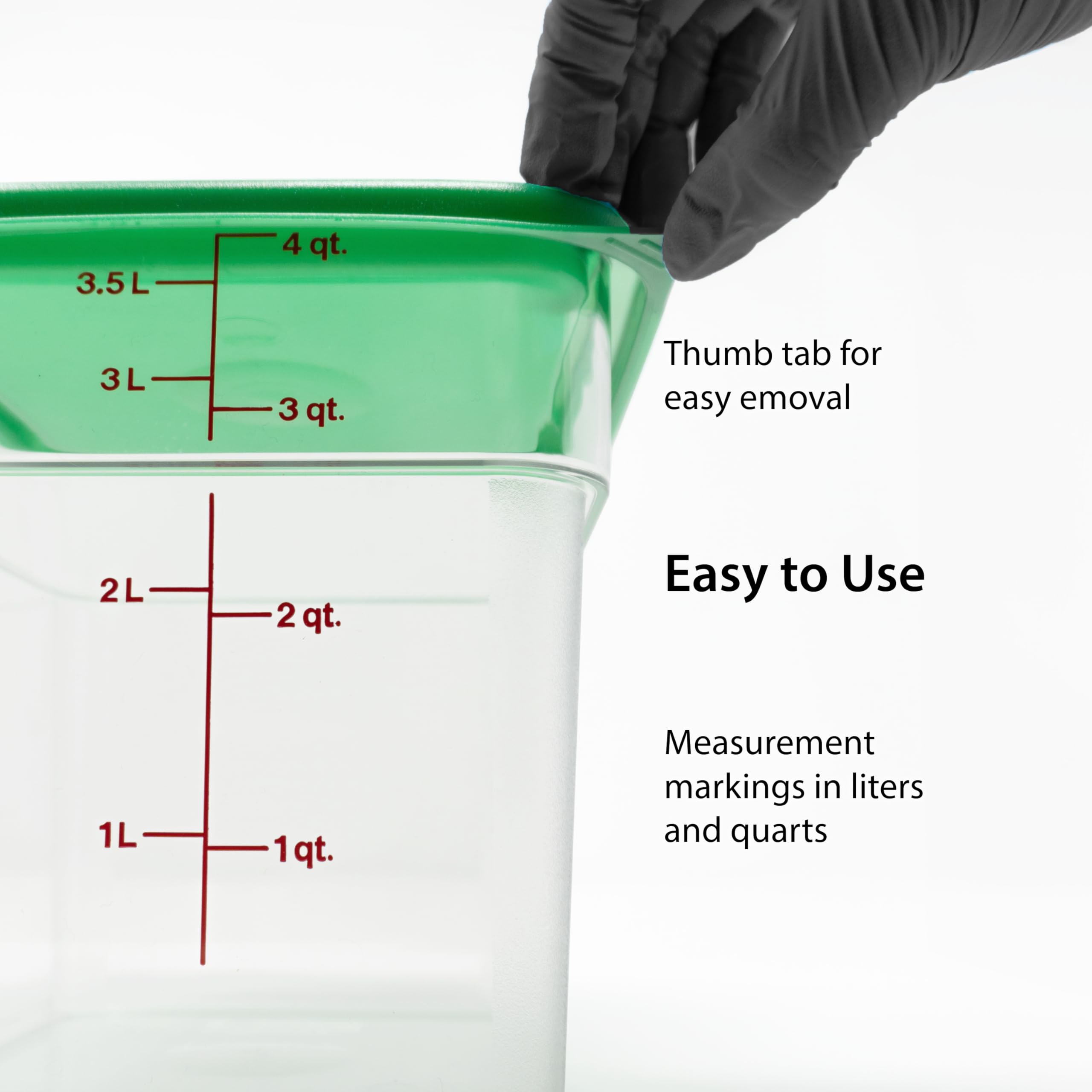 Foto 3 pulgar | Recipiente De Almacenamiento De Alimentos Cambro Classic De 4 Litros Con Tapa, Paquete De 2 - Venta Internacional.
