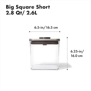 Foto 2 | Recipiente Oxo Steel Pop Big Short Square De 2,6 L Para Cereales, Color Gris - Venta Internacional.