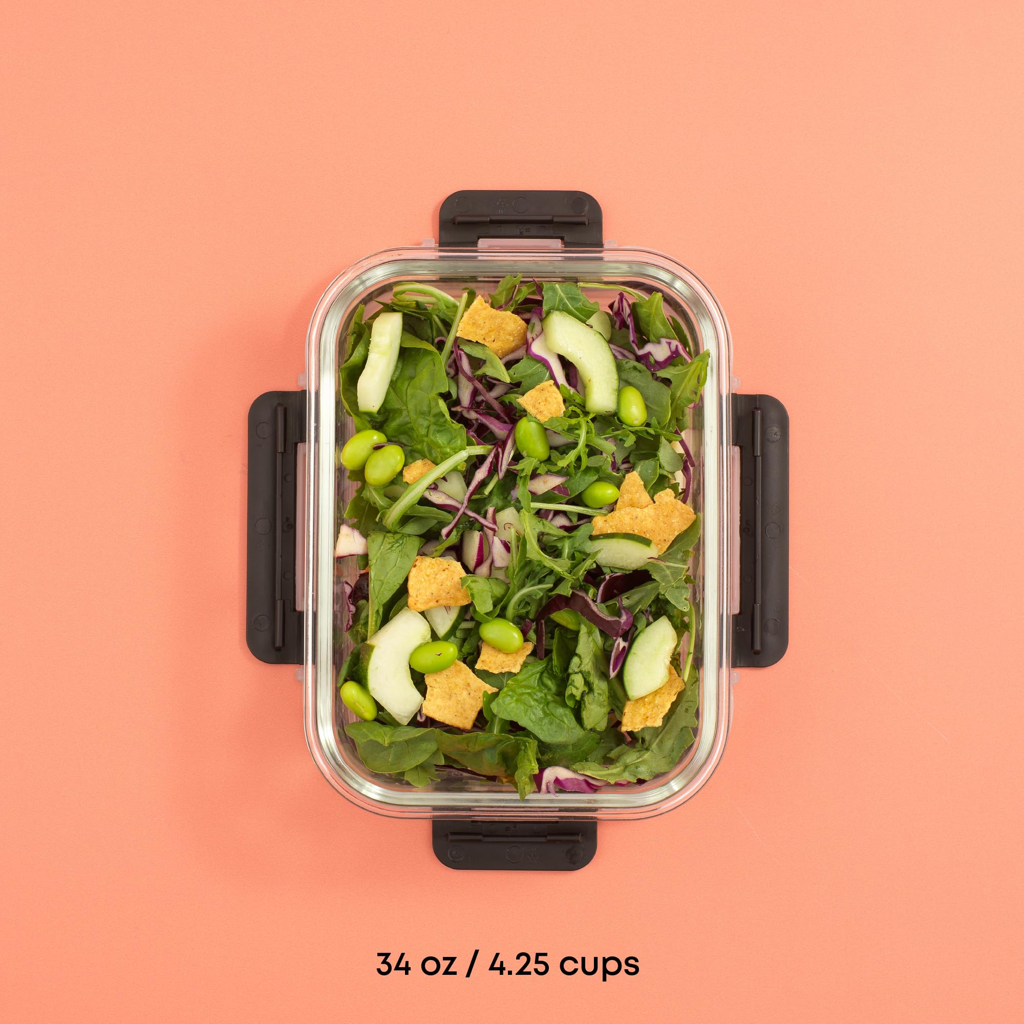 Foto 5 pulgar | Recipientes De Vidrio Para Almacenar Alimentos Joyjolt, Paquete De 5, 1 L, Herméticos - Venta Internacional.