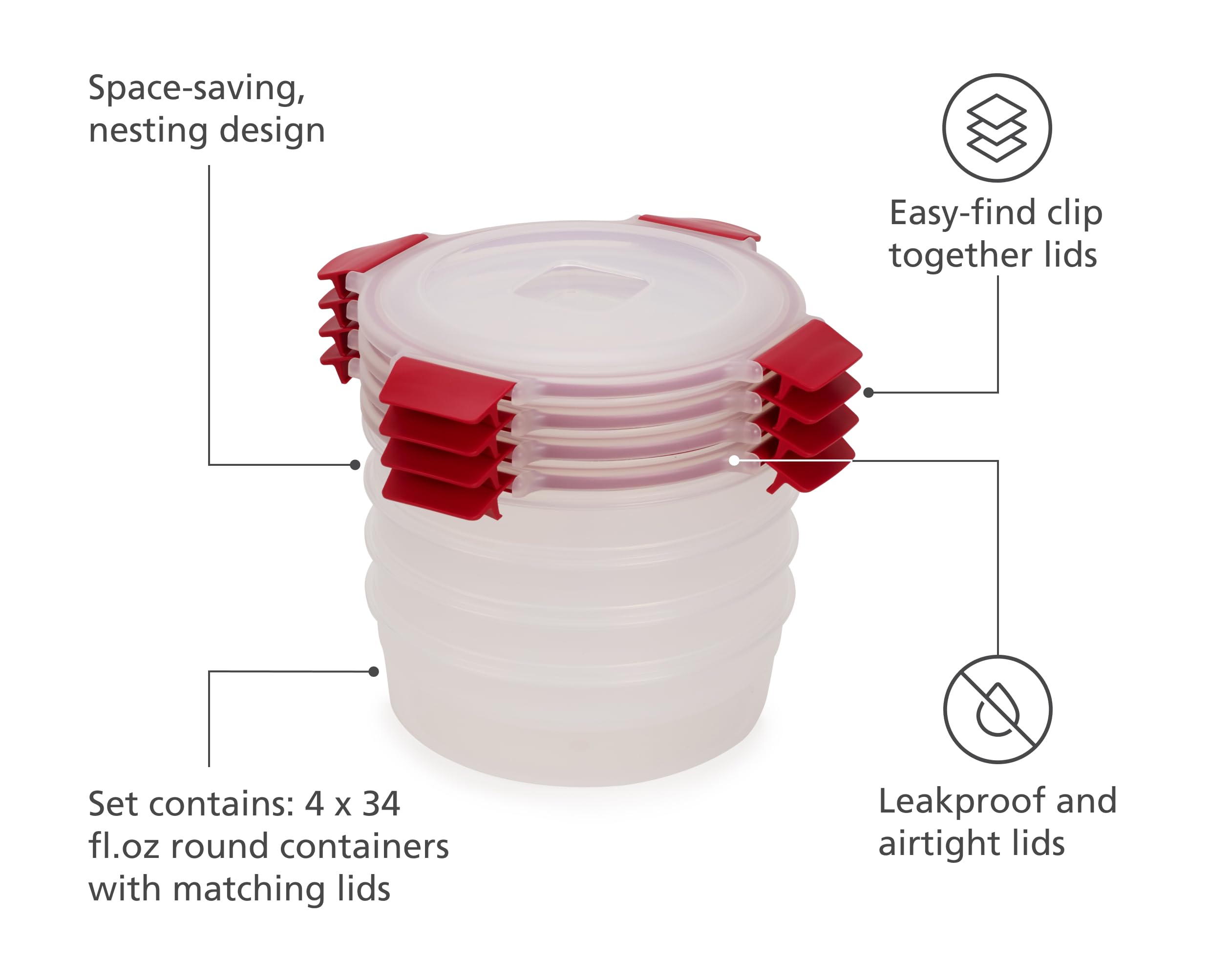 Foto 5 pulgar | Juego De Recipientes Para Almacenamiento De Alimentos Joseph Joseph Nest Lock, 8 Piezas - Venta Internacional.