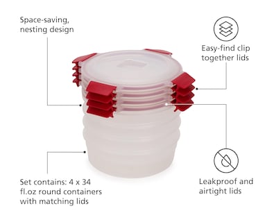 Foto 4 | Juego De Recipientes Para Almacenamiento De Alimentos Joseph Joseph Nest Lock, 8 Piezas - Venta Internacional.