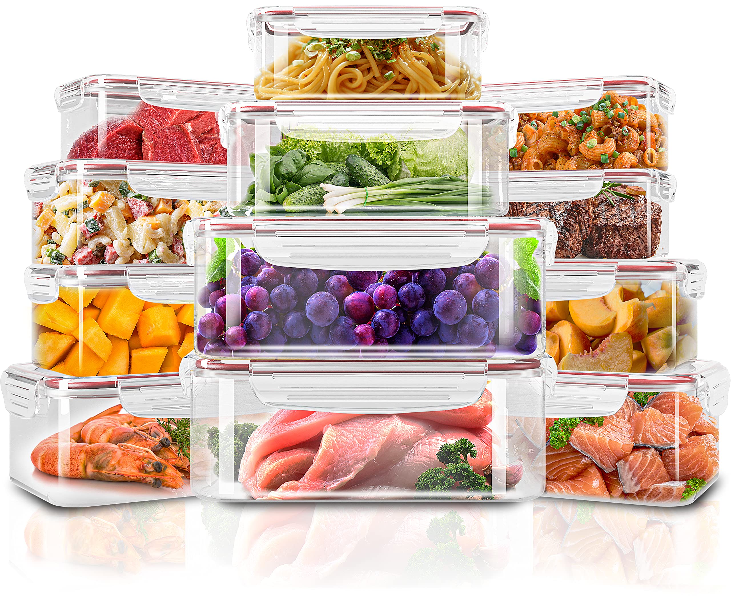 Set De Recipientes De Almacenamiento De Alimentos Utopia Kitchen, 24 Piezas - Venta Internacional.