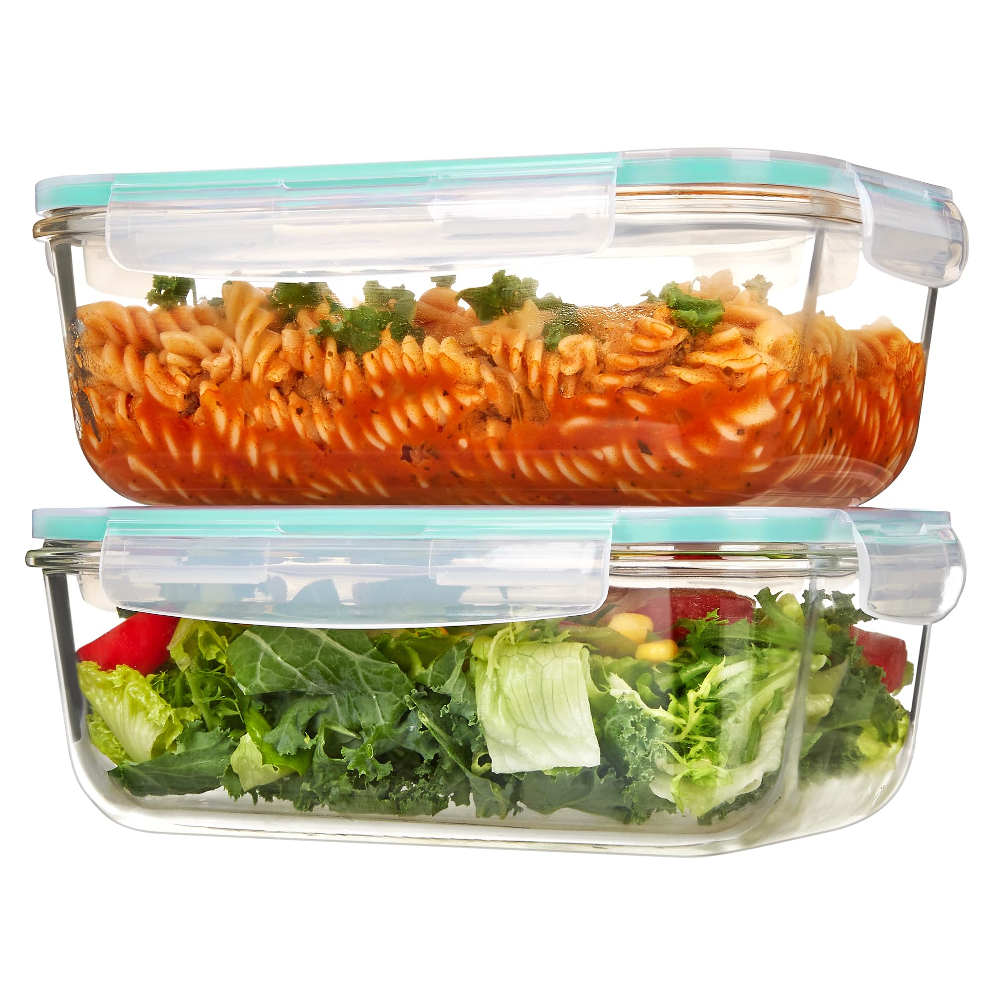 Foto 1 | Recipientes De Vidrio Vtopmart, Paquete De 2, 1860 Ml Con Tapas, Color Verde - Venta Internacional.