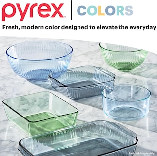 Foto 5 | Juego De Recipientes Para Almacenamiento De Alimentos, Vidrio Tintado Pyrex Colors, Paquete De 6 - Venta Internacional.