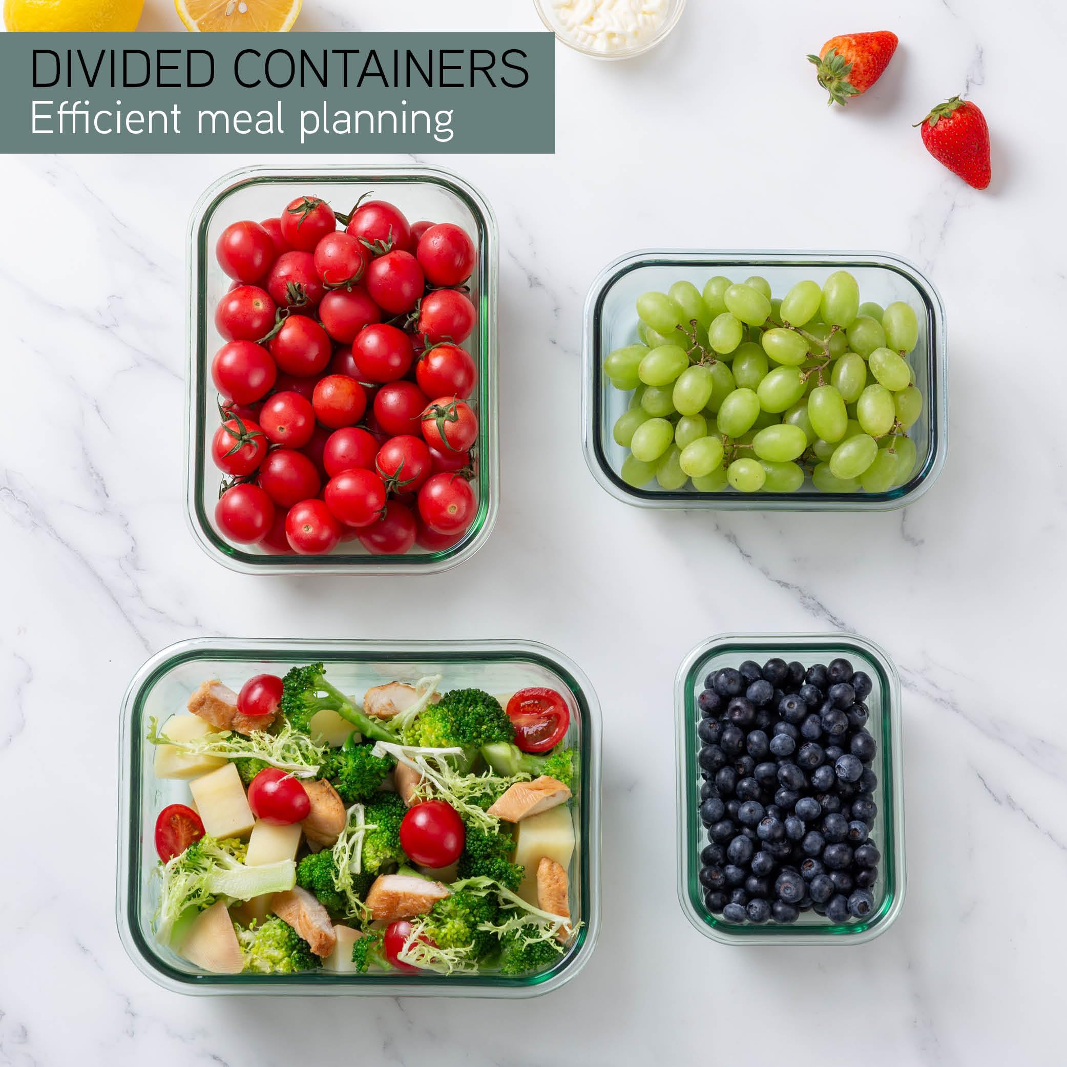 Foto 6 | Set De Recipientes Para Alimentos Cook With Color Premium, 10 Unidades Vidrio Coloreado - Venta Internacional.