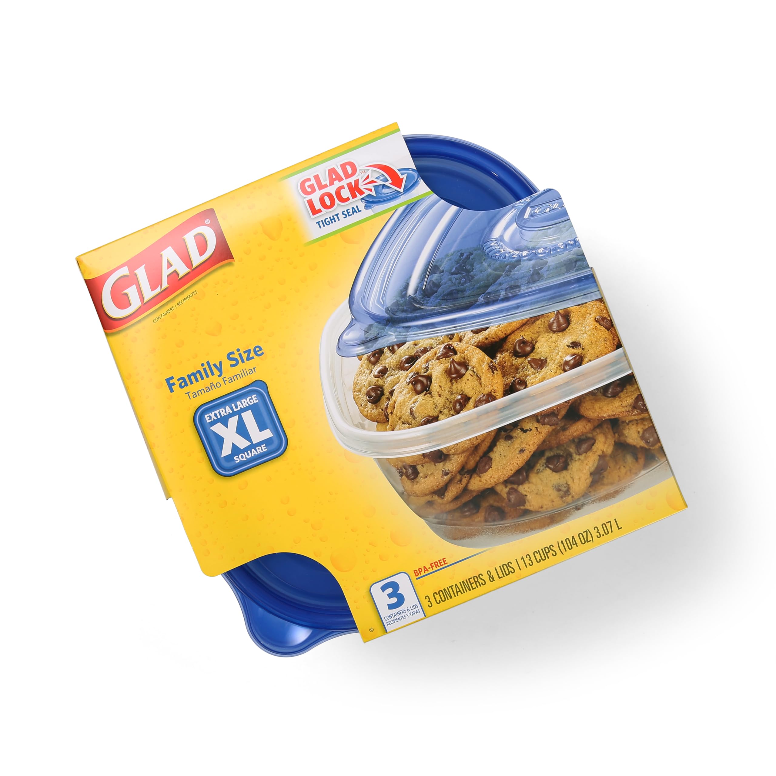 Foto 5 pulgar | Contenedores De Almacenamiento De Alimentos Gladware Family Size Xl, Juego De 3 - Venta Internacional.
