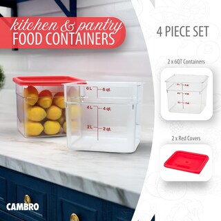 Foto 2 | Contenedor De Almacenamiento De Alimentos Cambro Classic Series 6l (paquete De 2) - Venta Internacional.