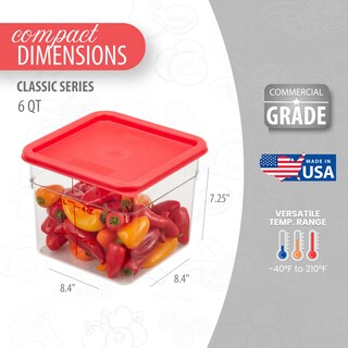 Foto 3 | Contenedor De Almacenamiento De Alimentos Cambro Classic Series 6l (paquete De 2) - Venta Internacional.